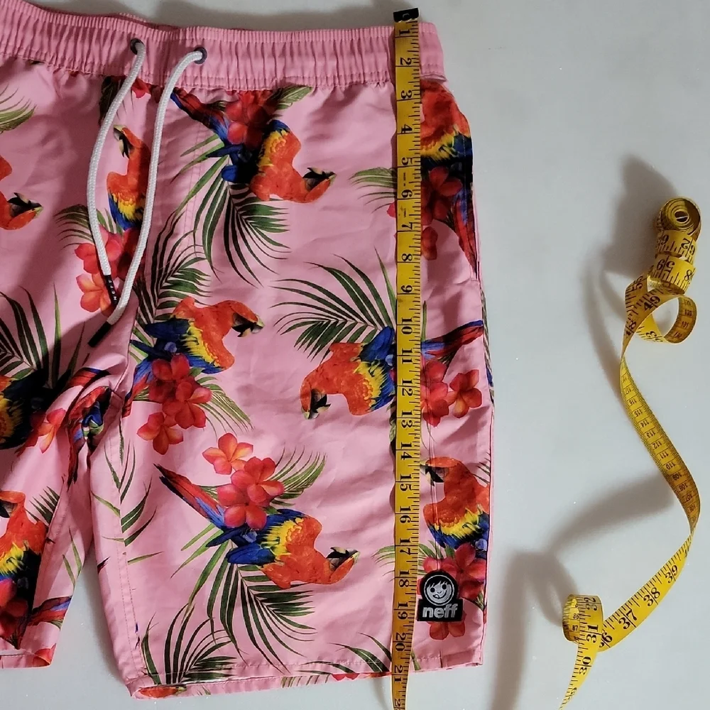 Neff Pink Tropical Parrot Board Shorts